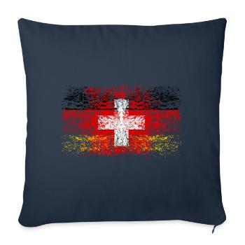 Deutschland Schweiz 002 - Sofakissenbezug 45 x 45 cm - Navy - Vorne