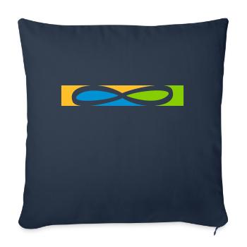 Icône Stripe Infinity - Housse de coussin décorative 45 x 45 cm - bleu marine - Devant