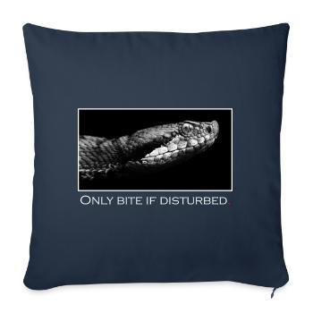 Only bite if - Housse de coussin décorative 45 x 45 cm - bleu marine - Devant
