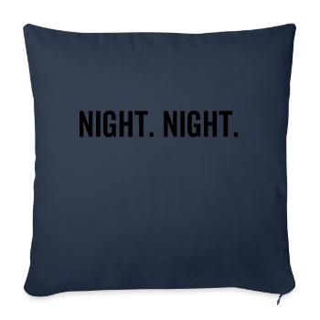 Nuit Nuit - Housse de coussin décorative 45 x 45 cm - bleu marine - Devant