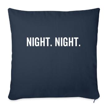Nuit Nuit - Housse de coussin décorative 45 x 45 cm - bleu marine - Devant