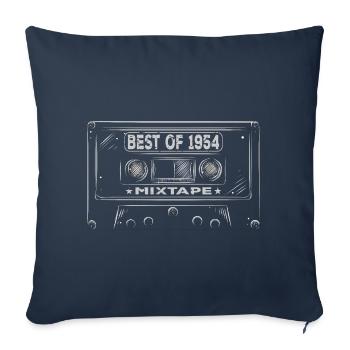 1954 Birthday Mixtape Cassette Retro - Sofa pillowcase 17,3'' x 17,3'' (45 x 45 cm) - navy - Front