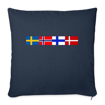 Scandinavian flags close together - Sofakissenbezug 45 x 45 cm - Navy - Vorne