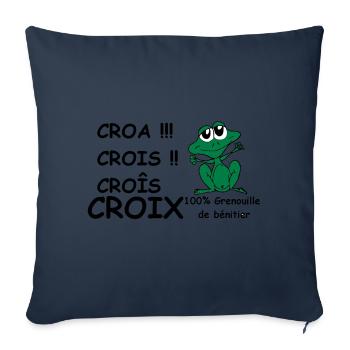 100% Frosch aus dem Weihwasserbecken - Sofakissenbezug 45 x 45 cm - Navy - Vorne