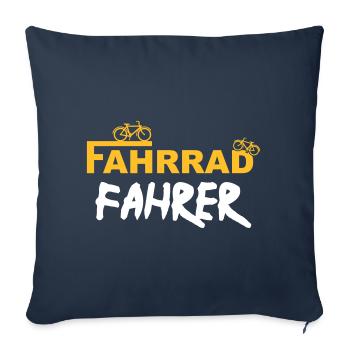 Fahrradfahrer - Sofakissenbezug 45 x 45 cm - Navy - Vorne