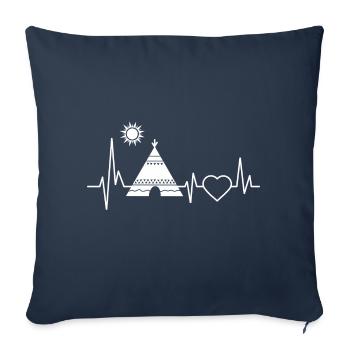 Camping Camping Nature Gift Camping Holiday Tent - Sofa pillowcase 17,3'' x 17,3'' (45 x 45 cm) - navy - Front