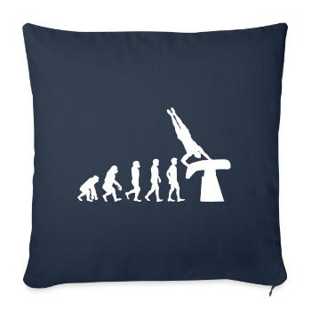 Kunstturnen Voltigier Turner Evolution Funny - Sofakissenbezug 45 x 45 cm - Navy - Vorne