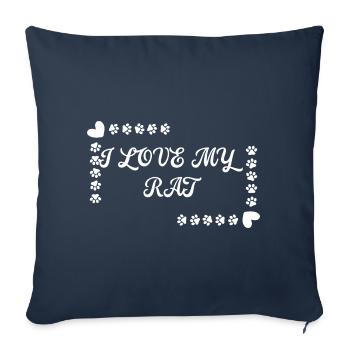 I love my rat - Sofakissenbezug 45 x 45 cm - Navy - Vorne