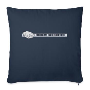 I closed my book - Sofa pillowcase 17,3'' x 17,3'' (45 x 45 cm) - navy - Front