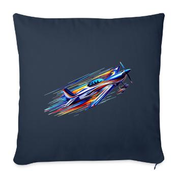 Kunstflugzeug - Sofakissenbezug 45 x 45 cm - Navy - Vorne