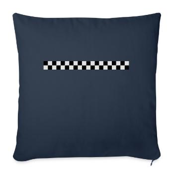 damier - Housse de coussin décorative 45 x 45 cm - bleu marine - Devant