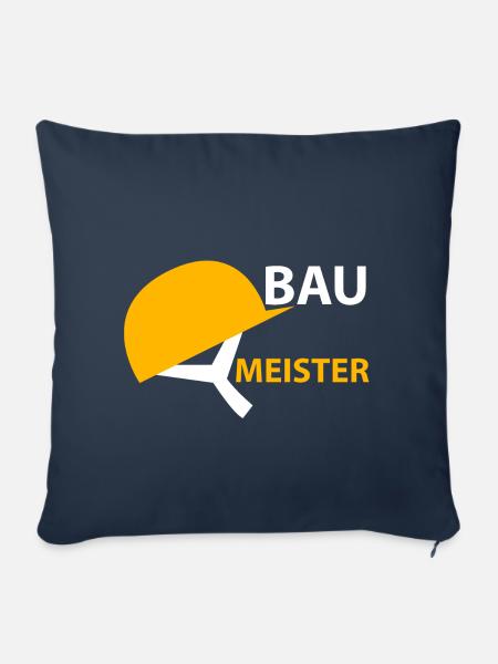 Baumeister Bauarbeiter - Sofakissenbezug 45 x 45 cm - Navy