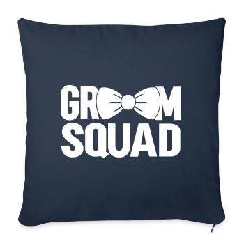Escouade de mariés - Housse de coussin décorative 45 x 45 cm - bleu marine - Devant