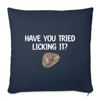 Funny Rocks Have You Tried Licking It - Sofakissenbezug 45 x 45 cm - Navy - Vorne