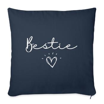 Bestie - Housse de coussin décorative 45 x 45 cm - bleu marine - Devant