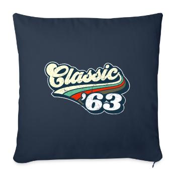 Classique '63 - Housse de coussin décorative 45 x 45 cm - bleu marine - Devant