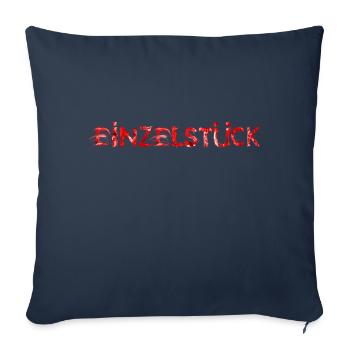 Einzelstück rot - Sofakissenbezug 45 x 45 cm - Navy - Vorne