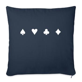karten symbole - Sofakissenbezug 45 x 45 cm - Navy - Vorne