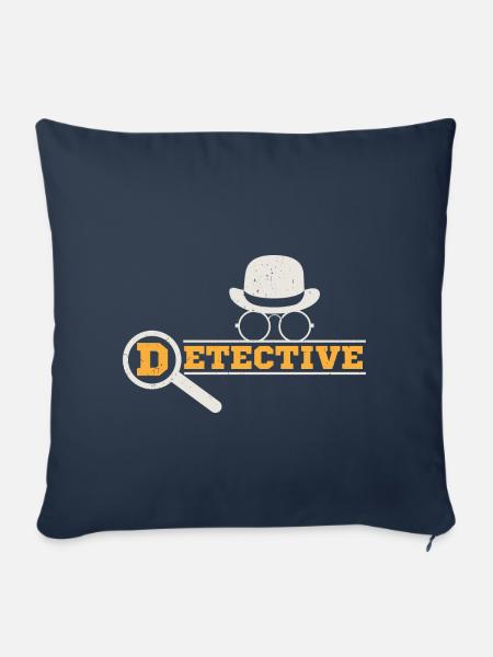 Detective Magnifying Glass - Sofakissenbezug 45 x 45 cm - Navy