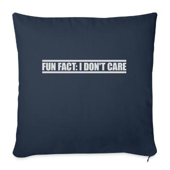 I don't care fact - Sofa pillowcase 17,3'' x 17,3'' (45 x 45 cm) - navy - Front