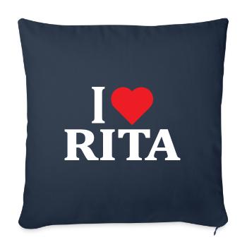T-Shirt Ich liebe Rita T-Shirt Geschenkidee - Sofakissenbezug 45 x 45 cm - Navy - Vorne