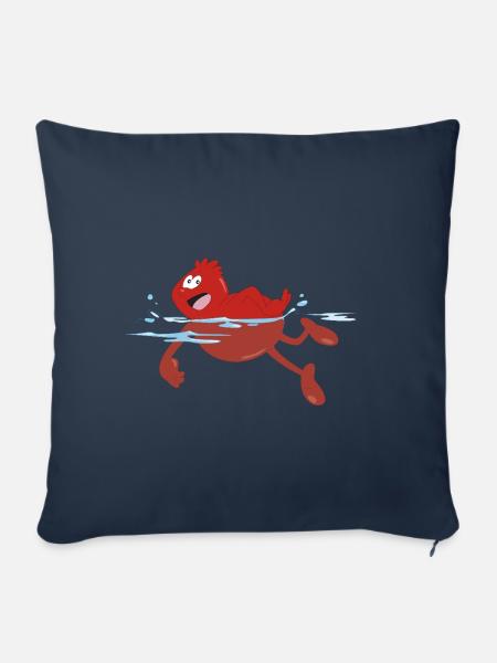 Hello Maestro Schwimmendes Blutkörperchen Hemo - Sofakissenbezug 45 x 45 cm - Navy
