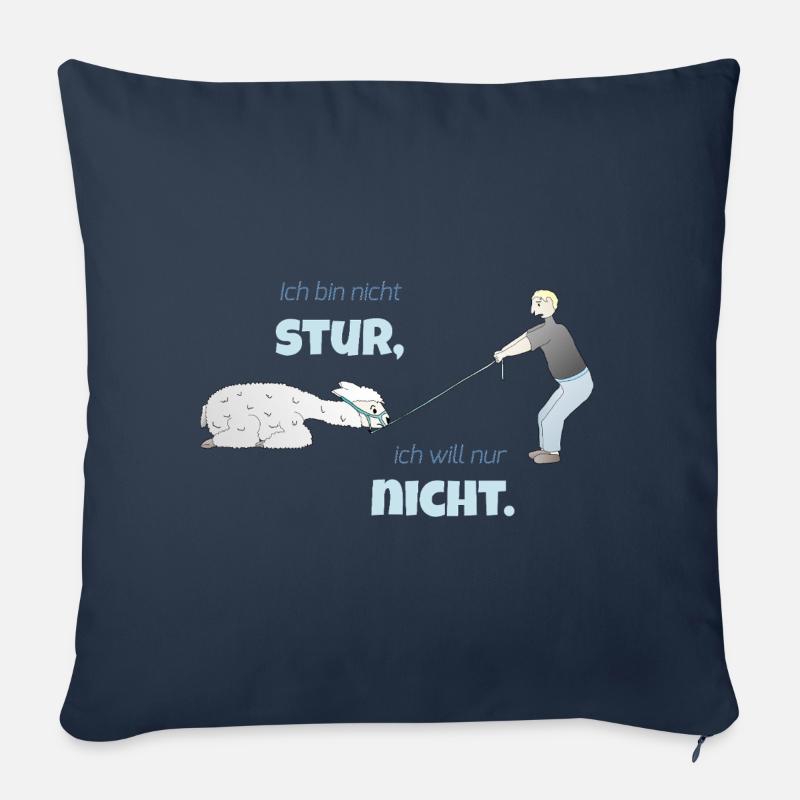 Lustiges Alpaka - Sofakissenbezug 45 x 45 cm - Navy
