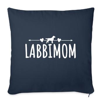 Labrador Mom - Sofa pillowcase 17,3'' x 17,3'' (45 x 45 cm) - navy - Front
