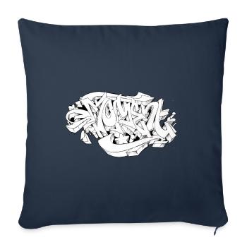 Graffiti - moment - Sofa pillowcase 17,3'' x 17,3'' (45 x 45 cm) - navy - Front