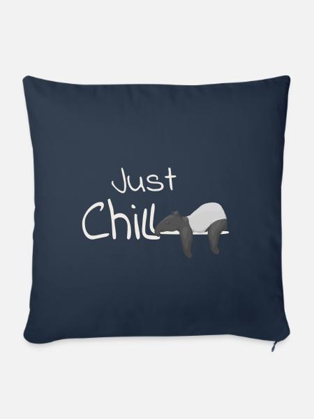 Just Chill Tapir Lustig Lässiges Chiller Geschenk - Sofakissenbezug 45 x 45 cm - Navy