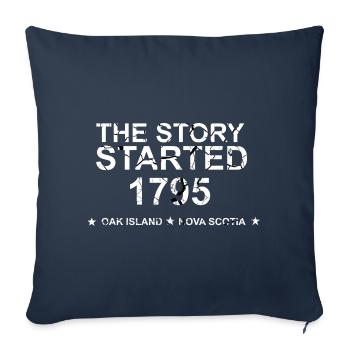 Copie de OAK ISLAND / TREASURE HUNTING: The story - Housse de coussin décorative 45 x 45 cm - bleu marine - Devant