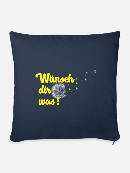 Wünsch dir was - Sofakissenbezug 45 x 45 cm - Navy