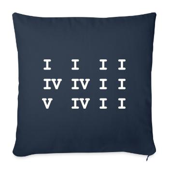 Blues 12 Takte - Sofakissenbezug 45 x 45 cm - Navy - Vorne