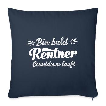 Bald Rentner Countdown läuft Rente Ruhestand - Sofakissenbezug 45 x 45 cm - Navy - Vorne