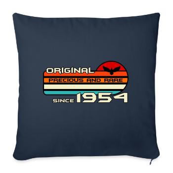 original 1954 birthday 68 years 68th anniversary - Sofa pillowcase 17,3'' x 17,3'' (45 x 45 cm) - navy - Front