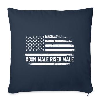 Homme né mâle élevé - Housse de coussin décorative 45 x 45 cm - bleu marine - Devant