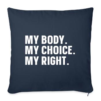 My body My decision - Sofa pillowcase 17,3'' x 17,3'' (45 x 45 cm) - navy - Front