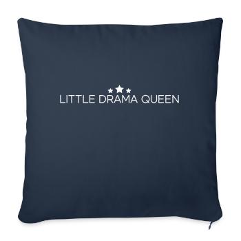 Petite reine du drame - Housse de coussin décorative 45 x 45 cm - bleu marine - Devant