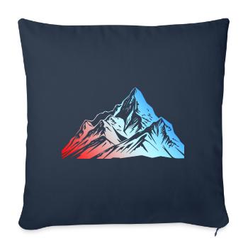 Mountains Silhouette Symbol - Sofa pillowcase 17,3'' x 17,3'' (45 x 45 cm) - navy - Front