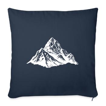 Mountains Mountaineer Symbol - Sofa pillowcase 17,3'' x 17,3'' (45 x 45 cm) - navy - Front