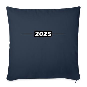 2025 year - Sofa pillowcase 17,3'' x 17,3'' (45 x 45 cm) - navy - Front