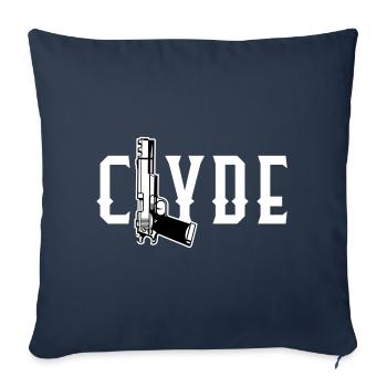 Bonnie & Clyde look partenaire - Housse de coussin décorative 45 x 45 cm - bleu marine - Devant