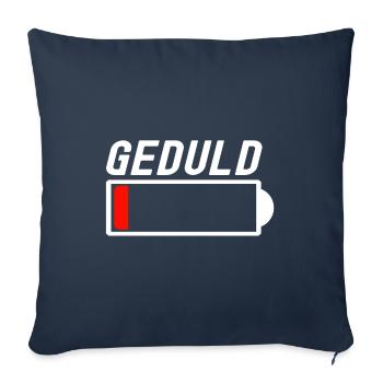Geduld - Akku leer - Sofakissenbezug 45 x 45 cm - Navy - Vorne
