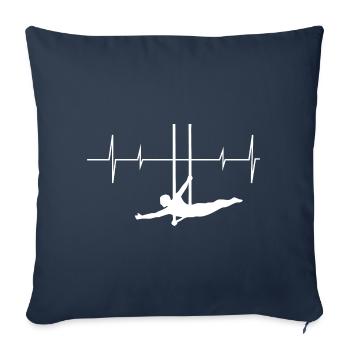 Flying Trapeze Artist Circus Gymnastics Heartbeat - Sofa pillowcase 17,3'' x 17,3'' (45 x 45 cm) - navy - Front