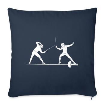 Fechten - Sofakissenbezug 45 x 45 cm - Navy - Vorne