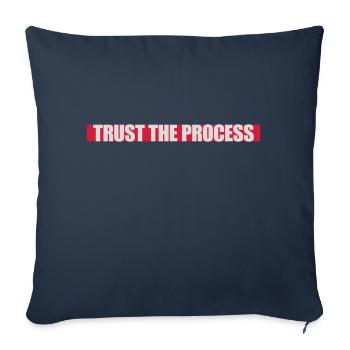 faire confiance au processus Devis - Housse de coussin décorative 45 x 45 cm - bleu marine - Devant