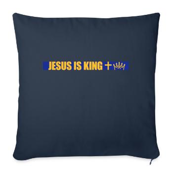 jesus is king quote - Sofa pillowcase 17,3'' x 17,3'' (45 x 45 cm) - navy - Front