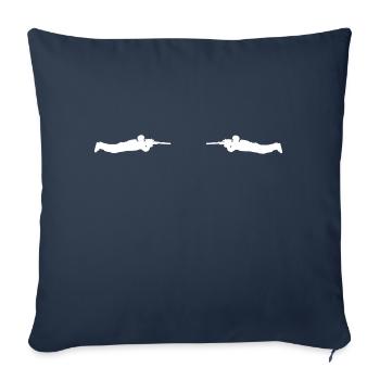 2 Sniper Rifle Soldier Shooting Ground Aim Shooter - Sofa pillowcase 17,3'' x 17,3'' (45 x 45 cm) - navy - Front