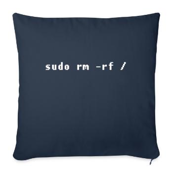 Conception drôle d'admin de Linux - Housse de coussin décorative 45 x 45 cm - bleu marine - Devant
