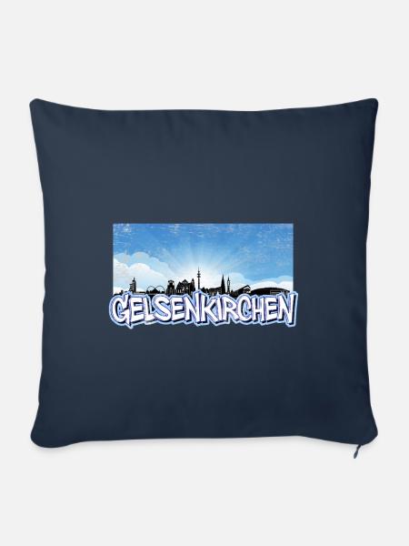Gelsenkirchen Skyline - Sofakissenbezug 45 x 45 cm - Navy